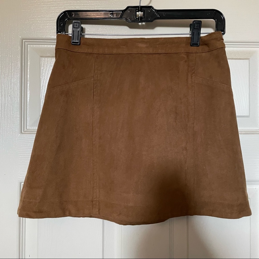 a&f velvet mini skirt